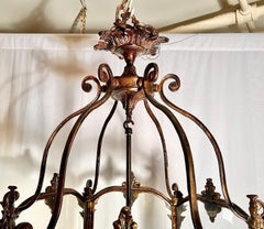 Bronze Lantern with Beveled Glass