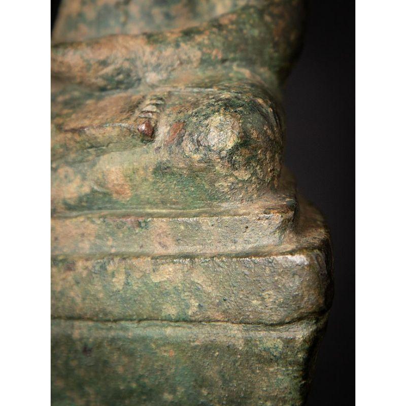 Antike Bronzestatue eines Laos Buddha aus Laos aus Laos im Angebot 12