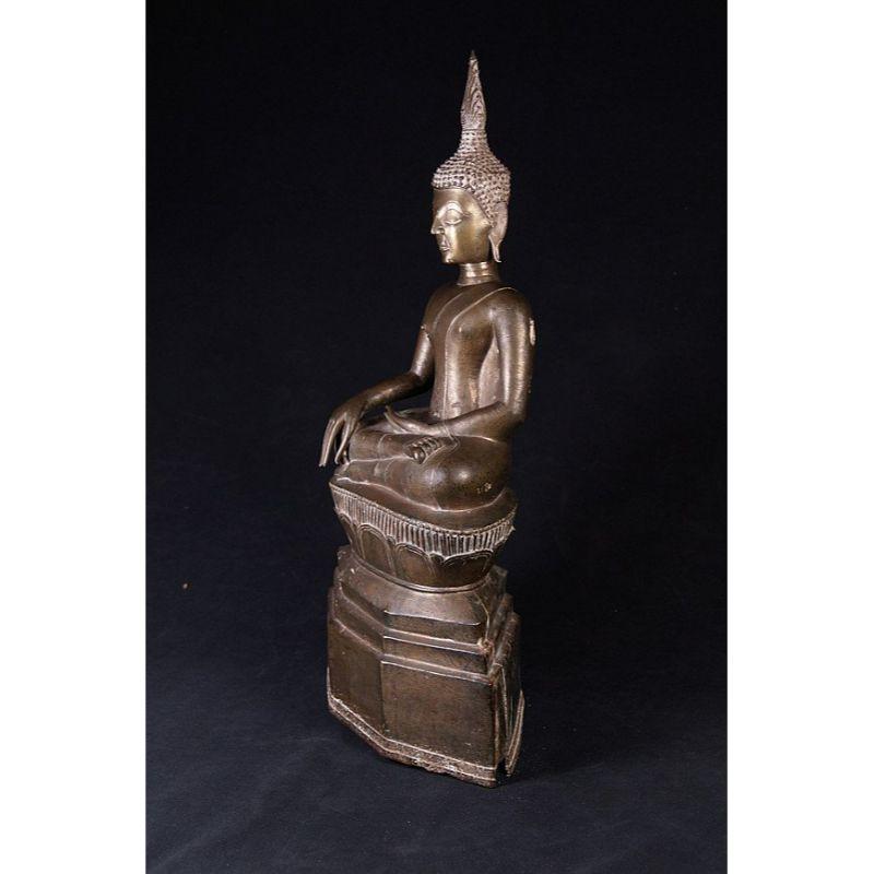 Antique Bronze Laos Buddha Statue from Laos For Sale 11