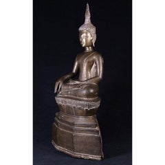 Antique Bronze Laos Buddha Statue from Laos