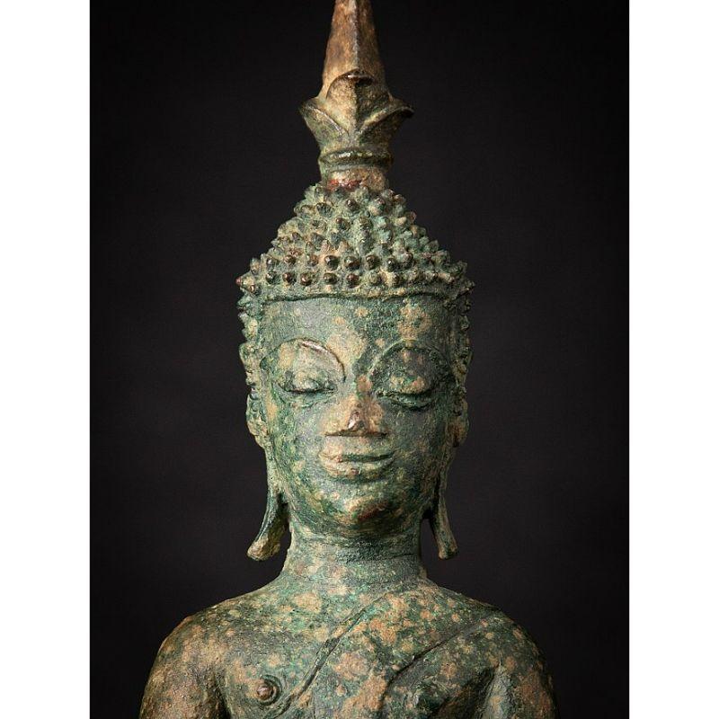 Antike Bronzestatue eines Laos Buddha aus Laos aus Laos im Angebot 15