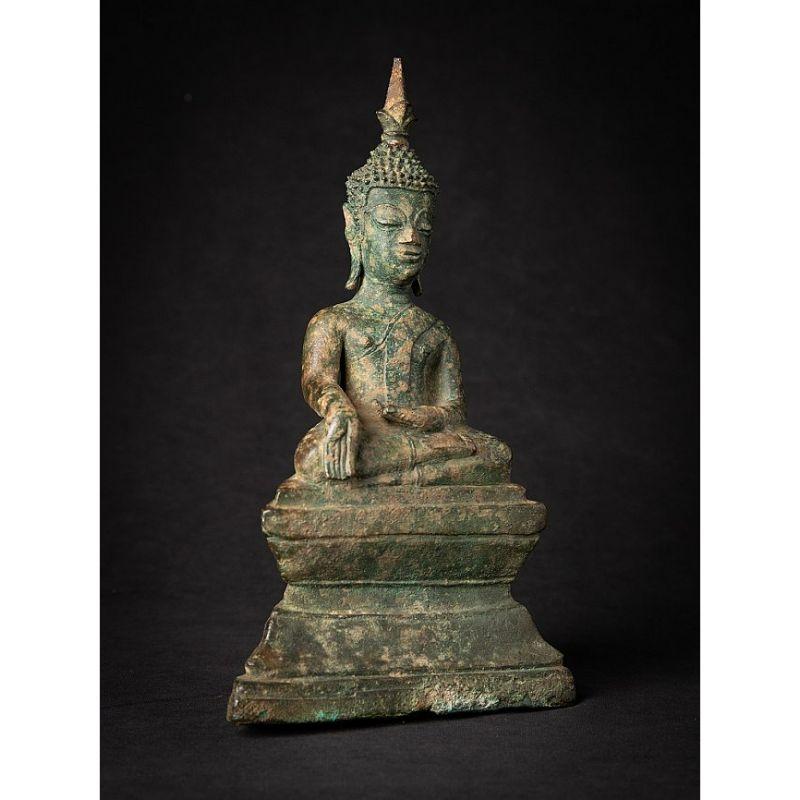 18th Century and Earlier Antique Bronze Laos Buddha Statue from Laos For Sale