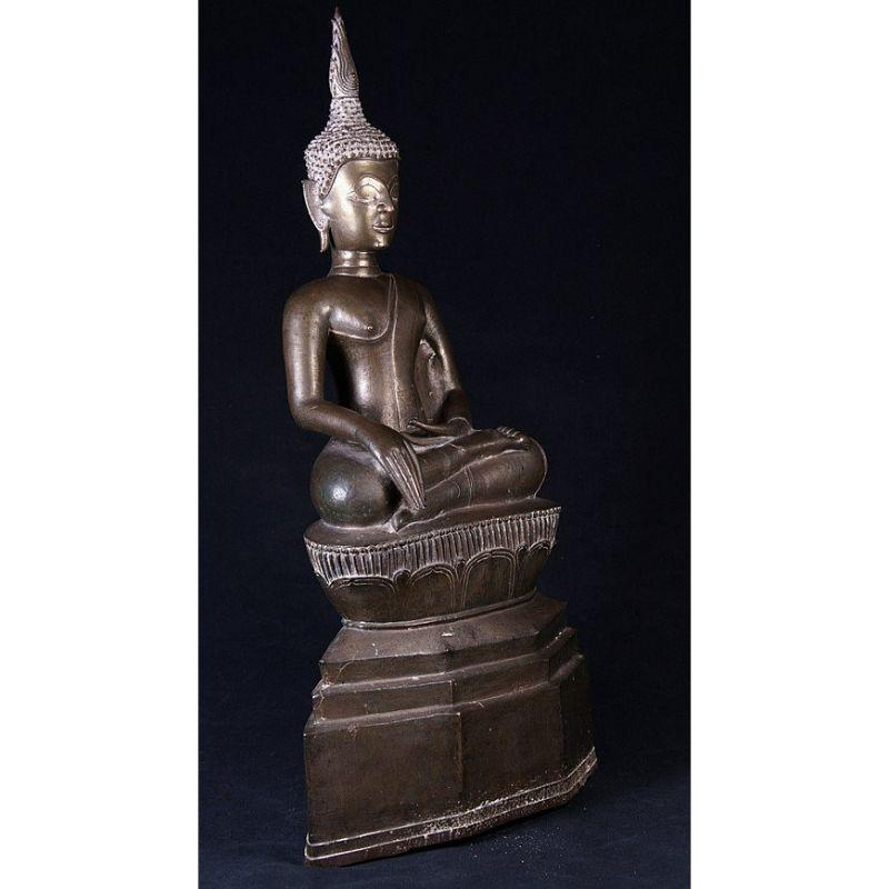 17th Century Antique Bronze Laos Buddha Statue from Laos For Sale