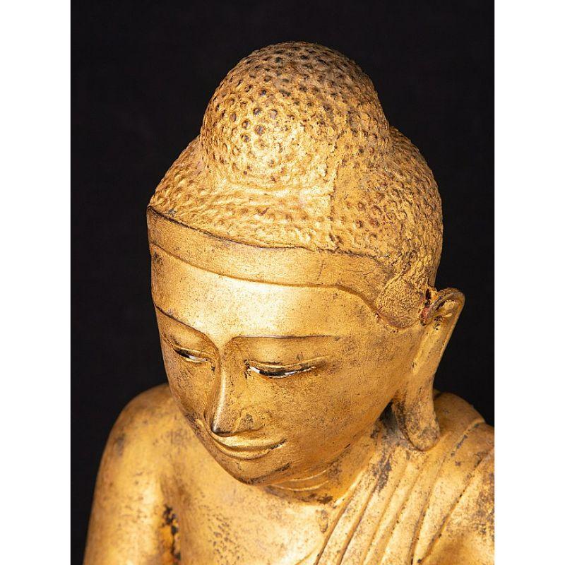Antique Bronze Mandalay Buddha from Burma For Sale 8