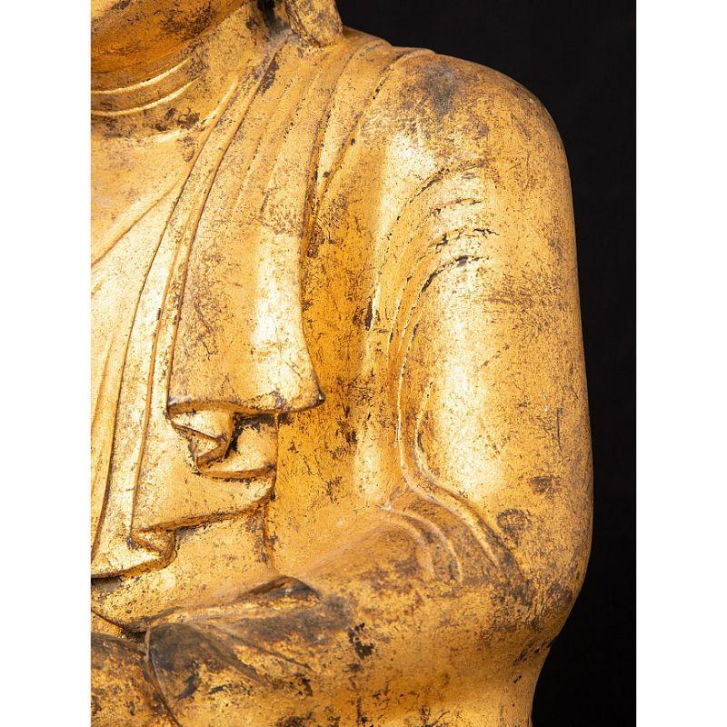 Antique Bronze Mandalay Buddha from Burma For Sale 11