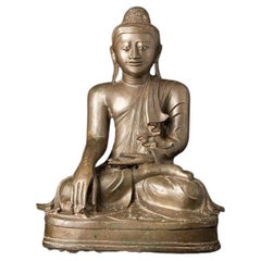 Antique Bronze Mandalay Buddha from Burma