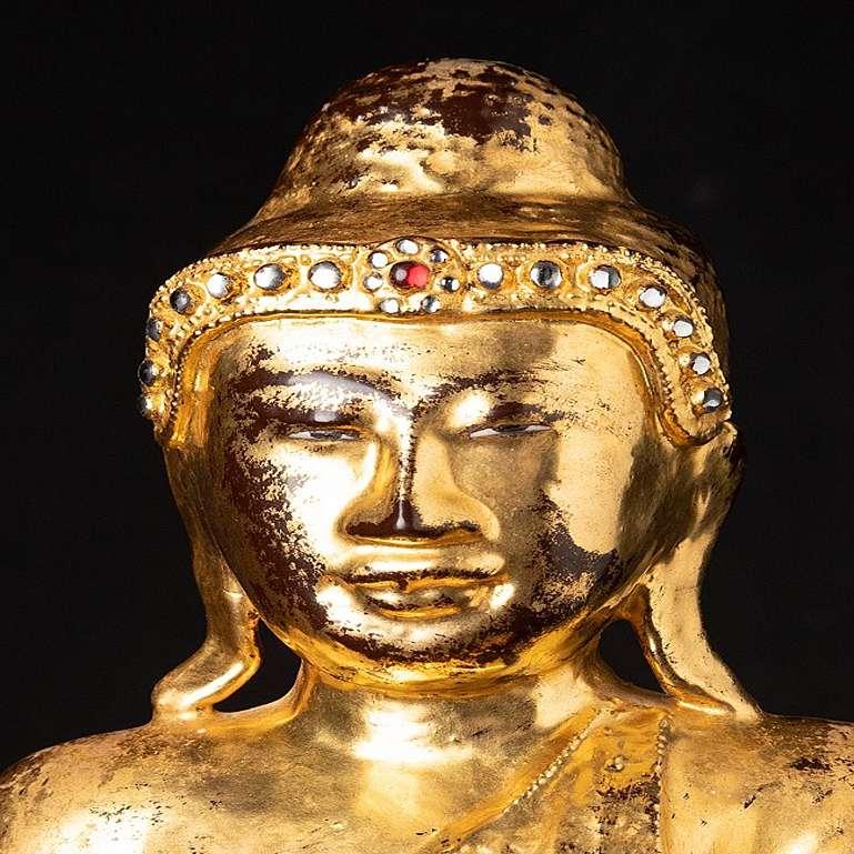 Antique Bronze Mandalay Buddha Statue from Burma For Sale 5