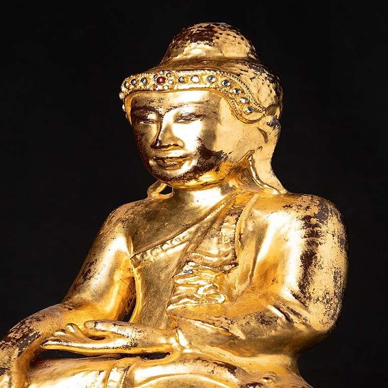 Antique Bronze Mandalay Buddha Statue from Burma For Sale 6
