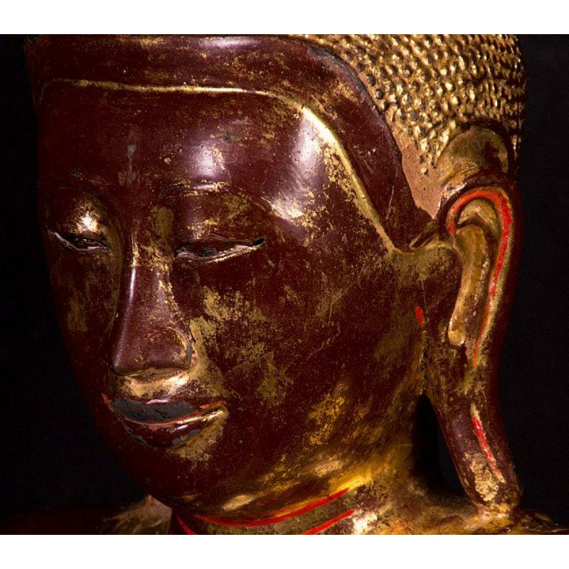 Antique Bronze Mandalay Buddha Statue from Burma For Sale 6