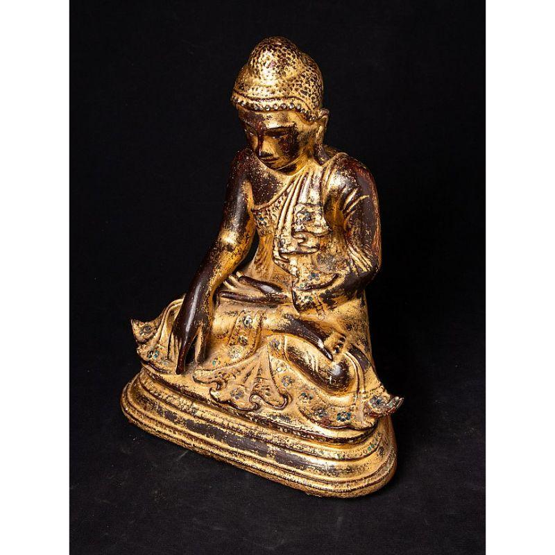 statue de Bouddha Mandalay en bronze ancien de Birmanie en vente 8