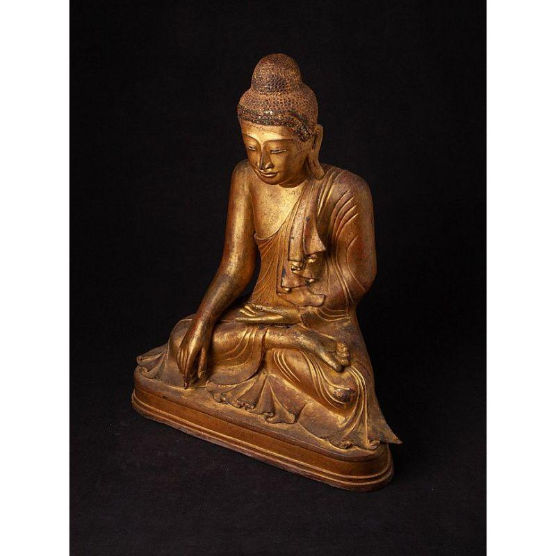 Antique Bronze Mandalay Buddha Statue from Burma For Sale 8