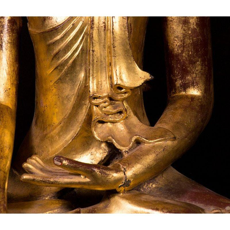 Statue de Bouddha Mandalay en bronze ancien de Birmanie en vente 8