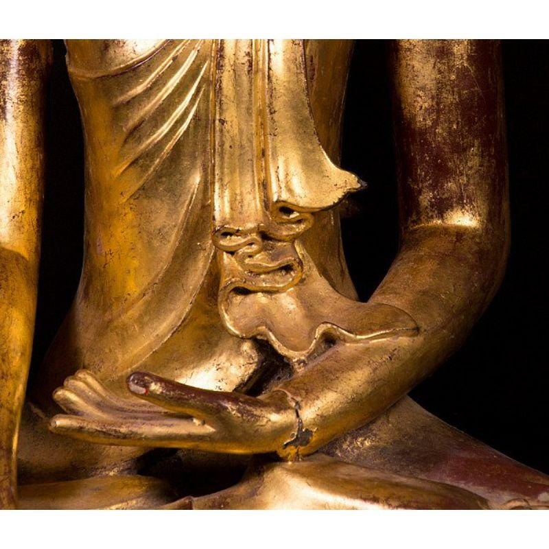 Antique Bronze Mandalay Buddha Statue from Burma For Sale 8