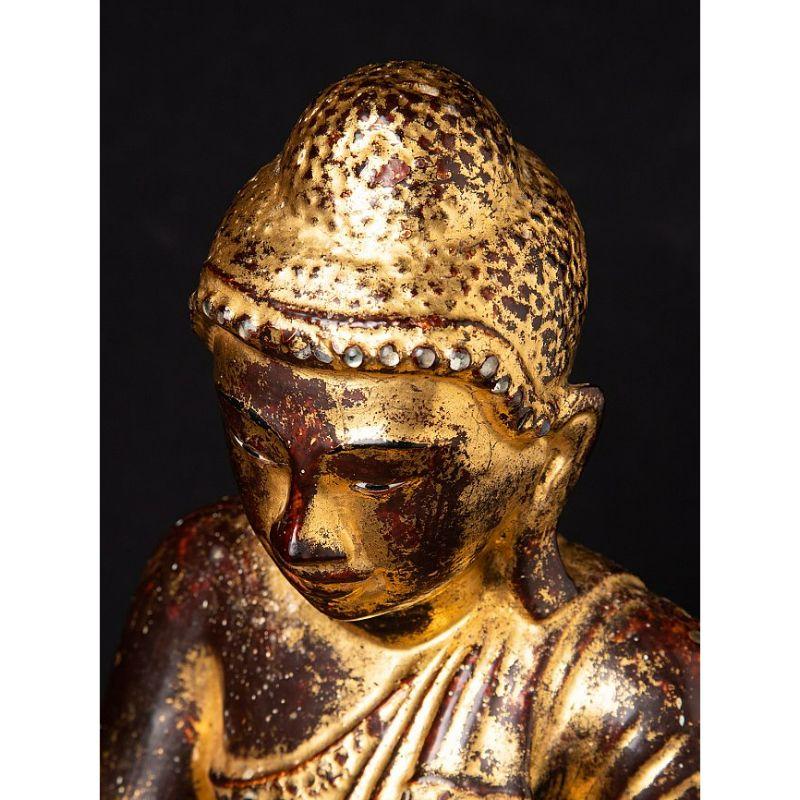 statue de Bouddha Mandalay en bronze ancien de Birmanie en vente 9
