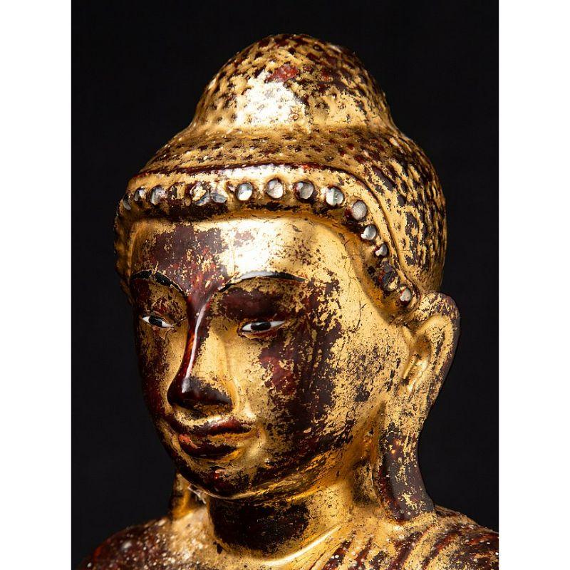 Antique Bronze Mandalay Buddha Statue from Burma For Sale 10