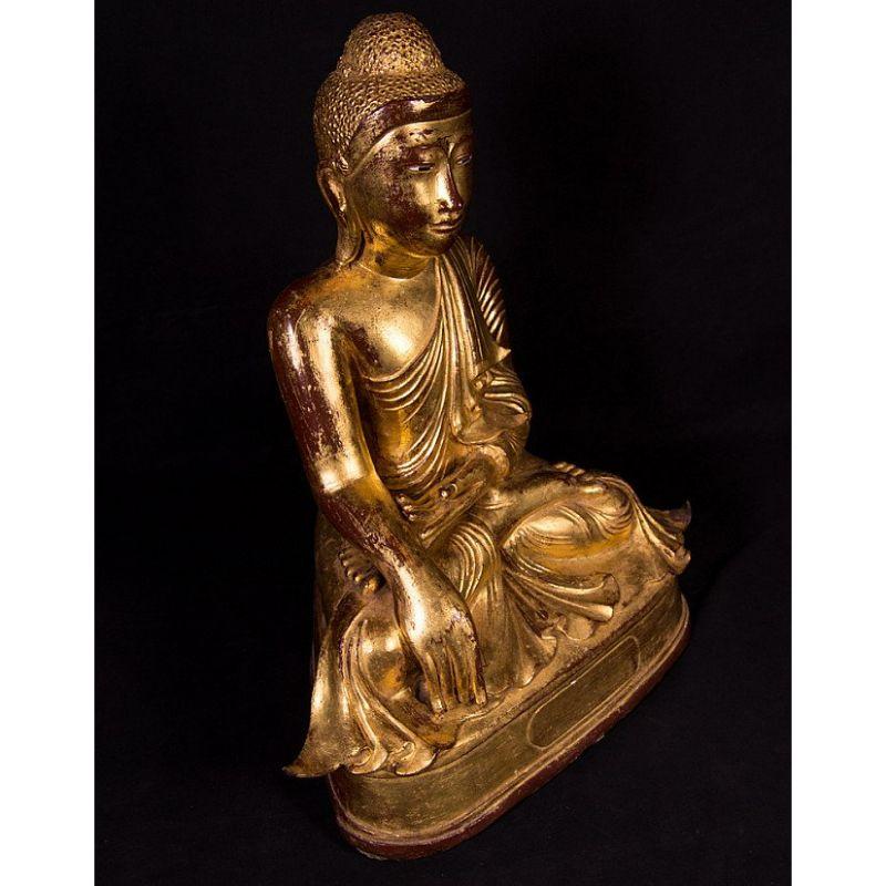 Antique Bronze Mandalay Buddha Statue from Burma For Sale 11