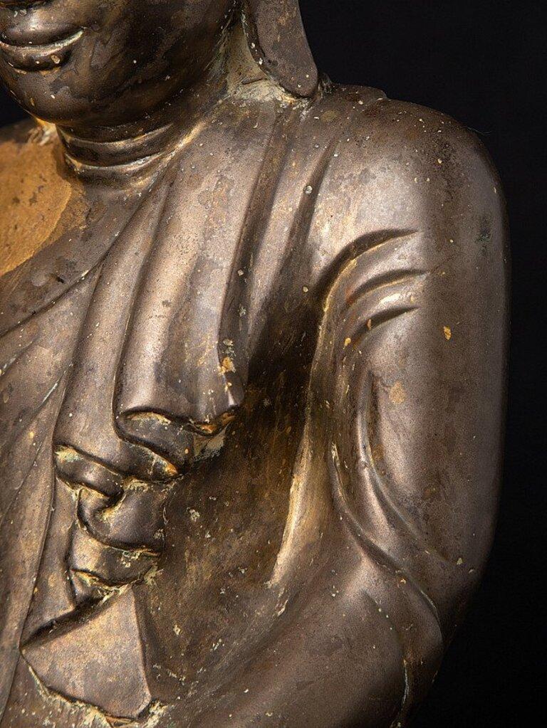 Antique Bronze Mandalay Buddha Statue from Burma For Sale 10