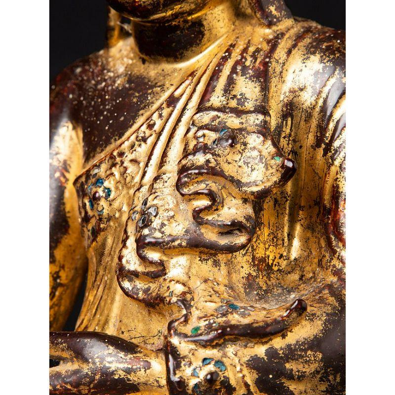 statue de Bouddha Mandalay en bronze ancien de Birmanie en vente 12