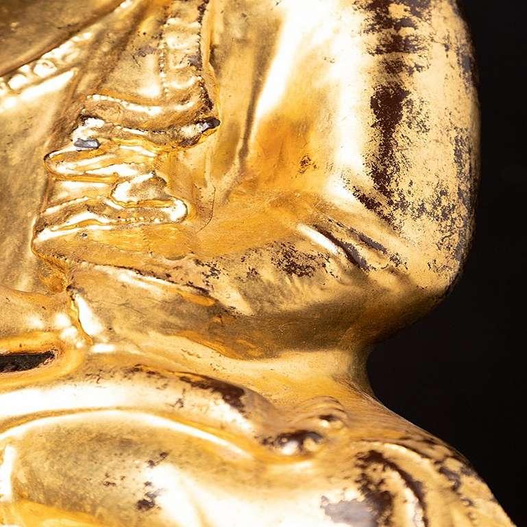 Antique Bronze Mandalay Buddha Statue from Burma For Sale 12
