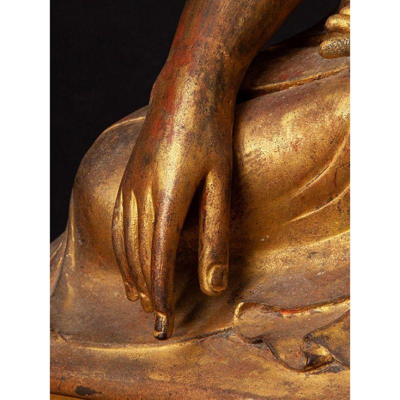 Antique Bronze Mandalay Buddha Statue from Burma For Sale 13