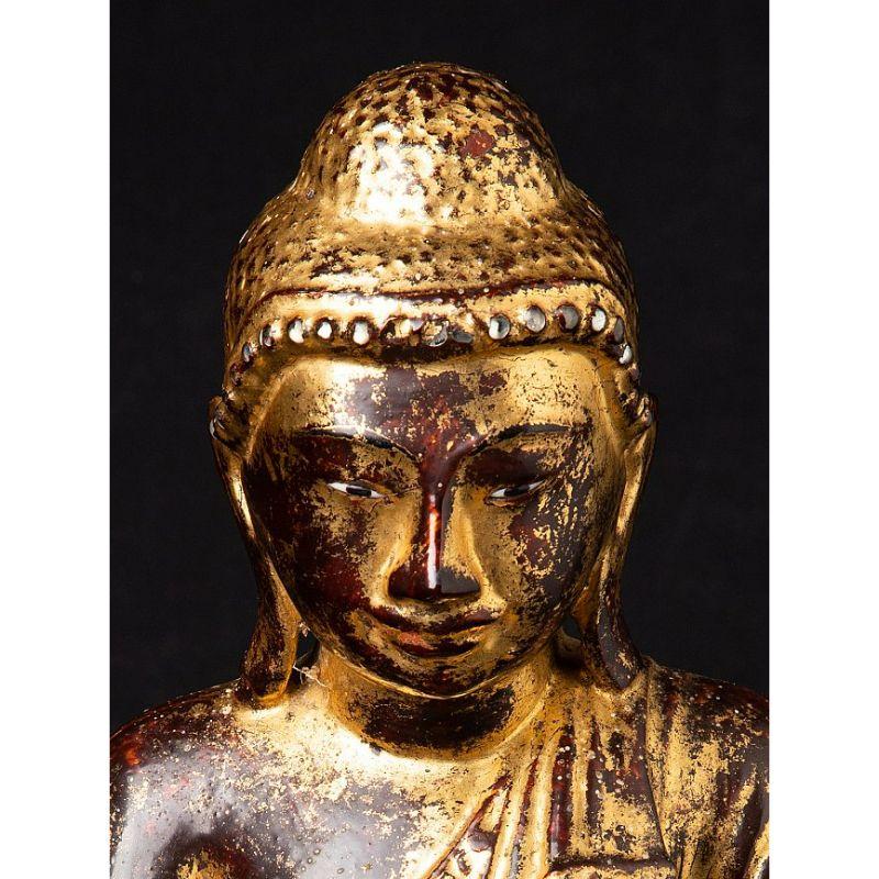 statue de Bouddha Mandalay en bronze ancien de Birmanie Bon état - En vente à DEVENTER, NL
