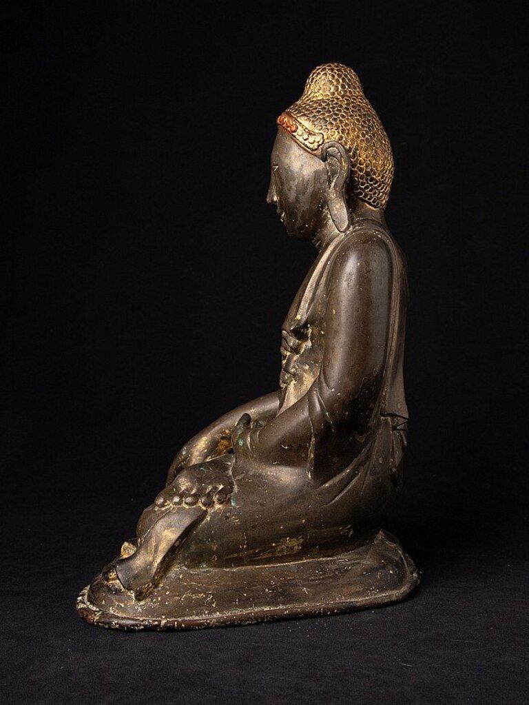 Burmese Antique Bronze Mandalay Buddha Statue from Burma For Sale