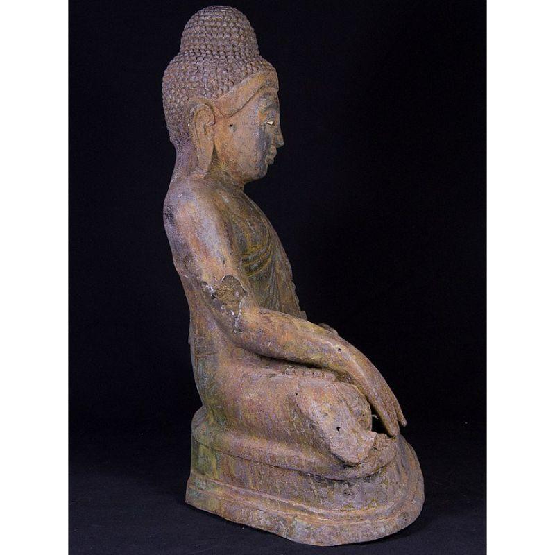 20th Century Antique Bronze Mandalay Buddha Statue from Burma For Sale
