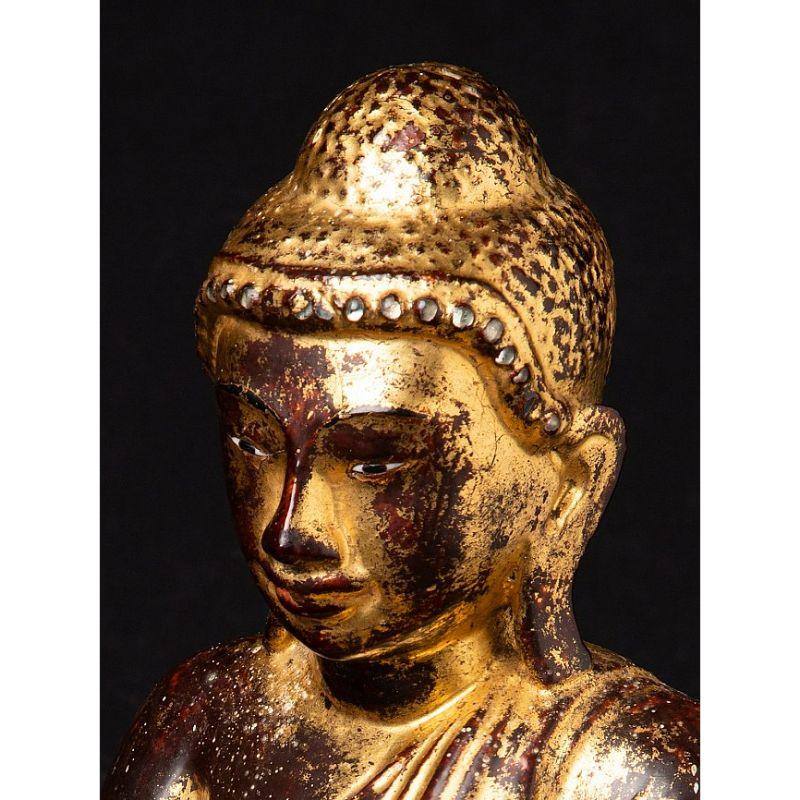 Antique Bronze Mandalay Buddha Statue from Burma For Sale 1