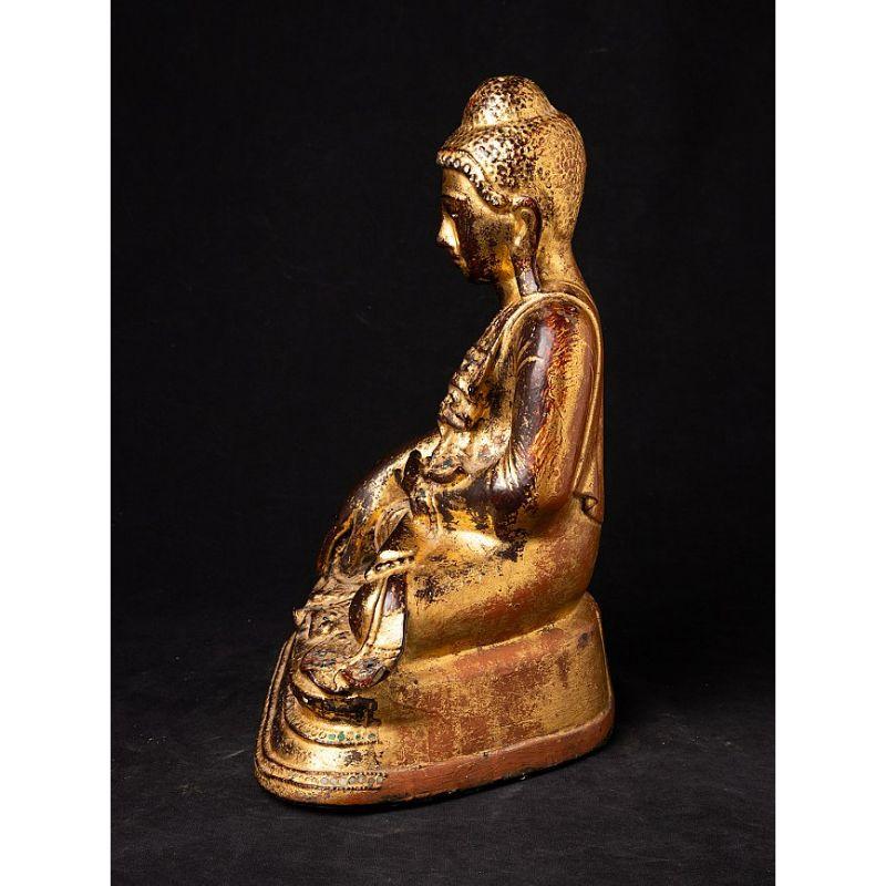 statue de Bouddha Mandalay en bronze ancien de Birmanie en vente 2