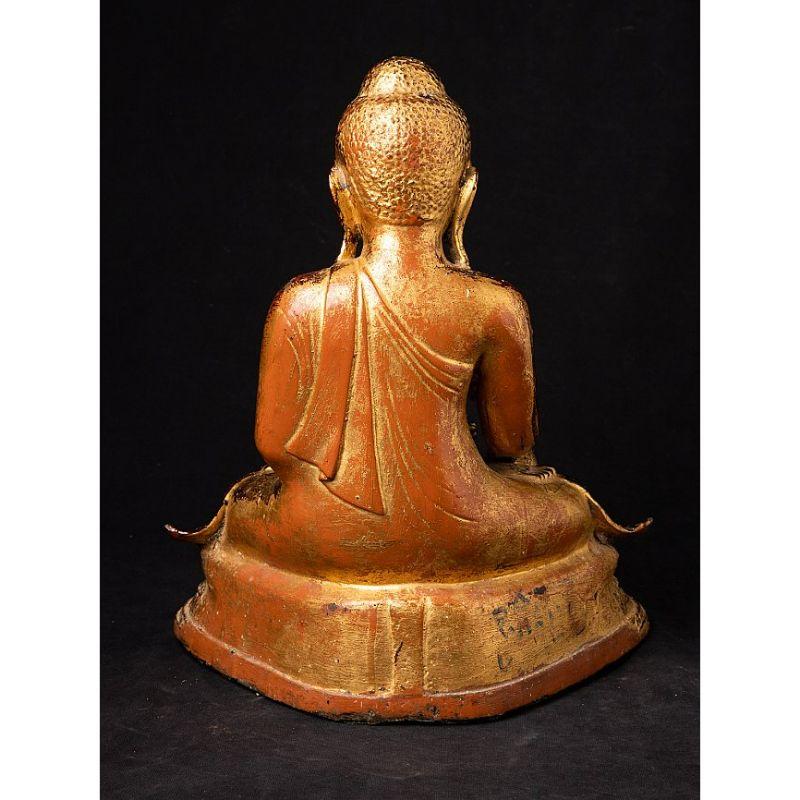 statue de Bouddha Mandalay en bronze ancien de Birmanie en vente 3