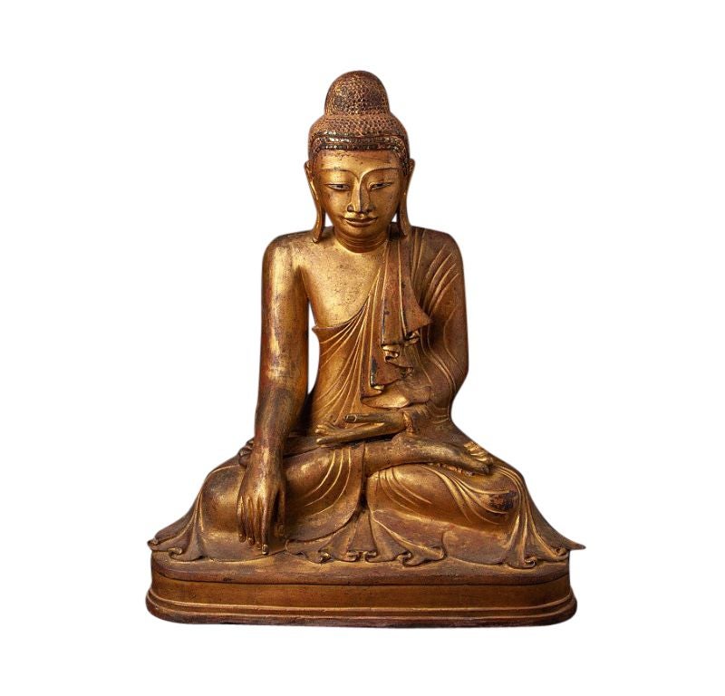 Antique Bronze Mandalay Buddha Statue from Burma For Sale