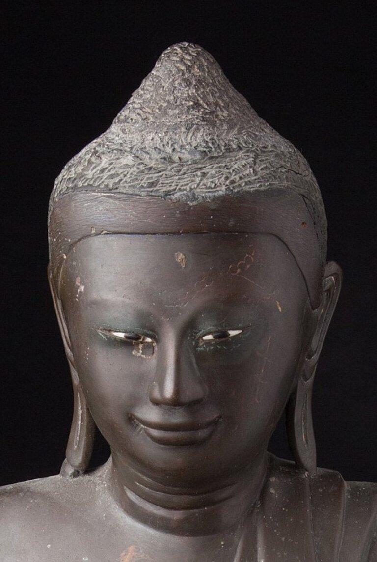 Antique Bronze Mandalay Buddha Statue from Burma 6