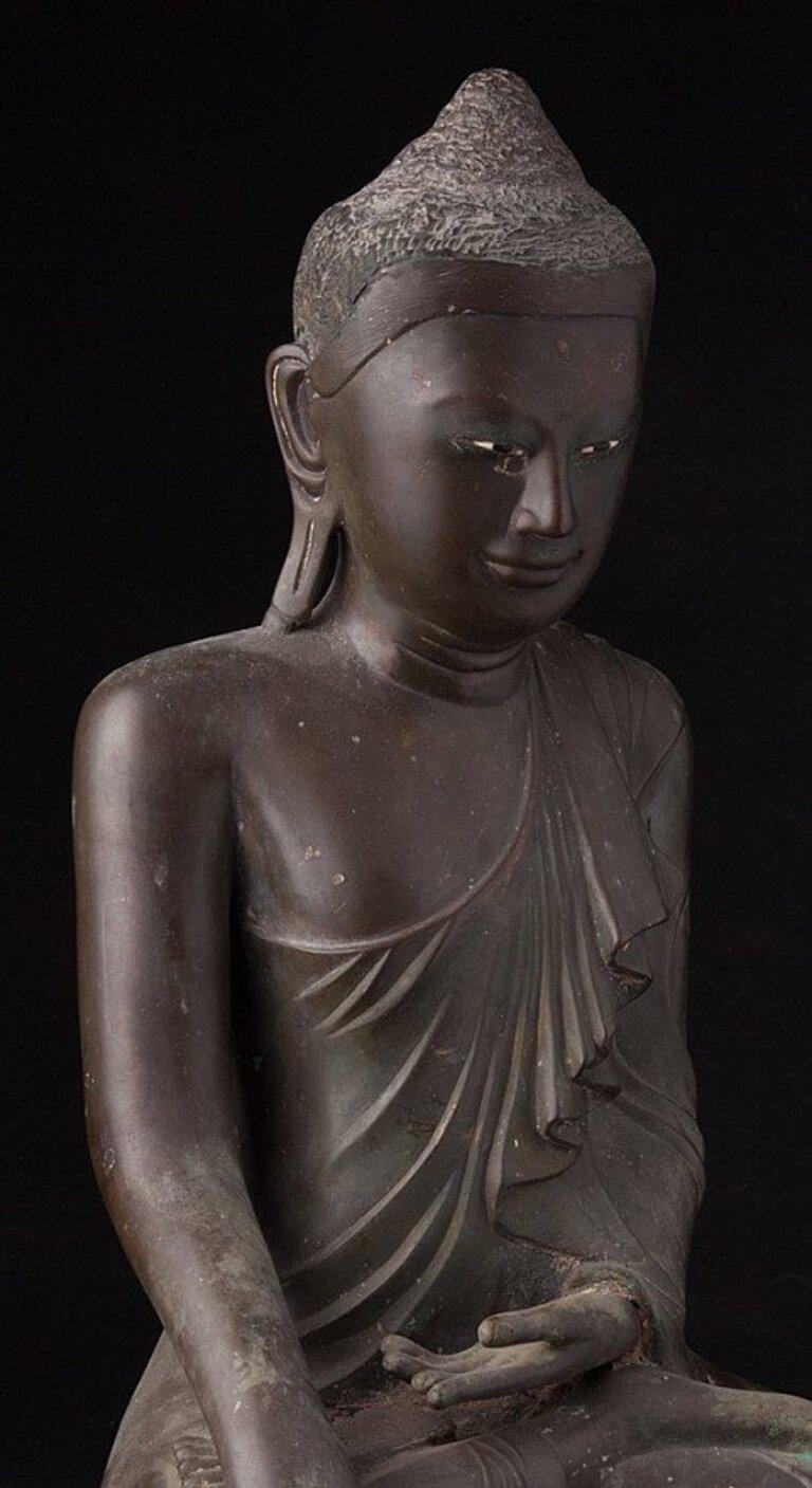 Antique Bronze Mandalay Buddha Statue from Burma 2