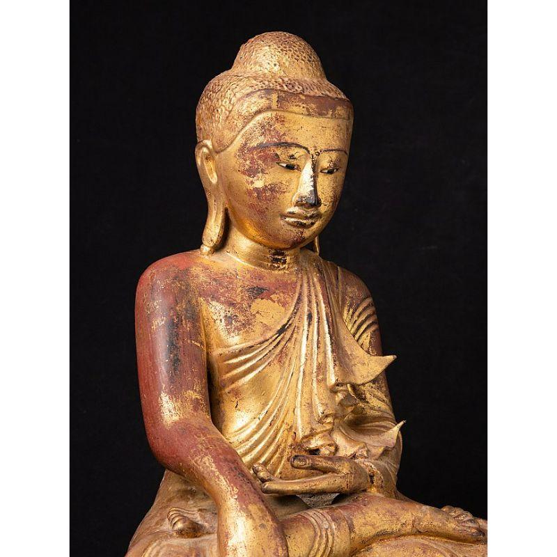 Antique bronze Mandalay Buddha statue from Burma  Original Buddhas For Sale 2