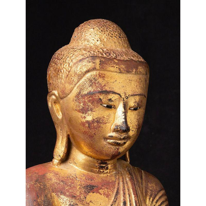 Antique bronze Mandalay Buddha statue from Burma  Original Buddhas For Sale 3
