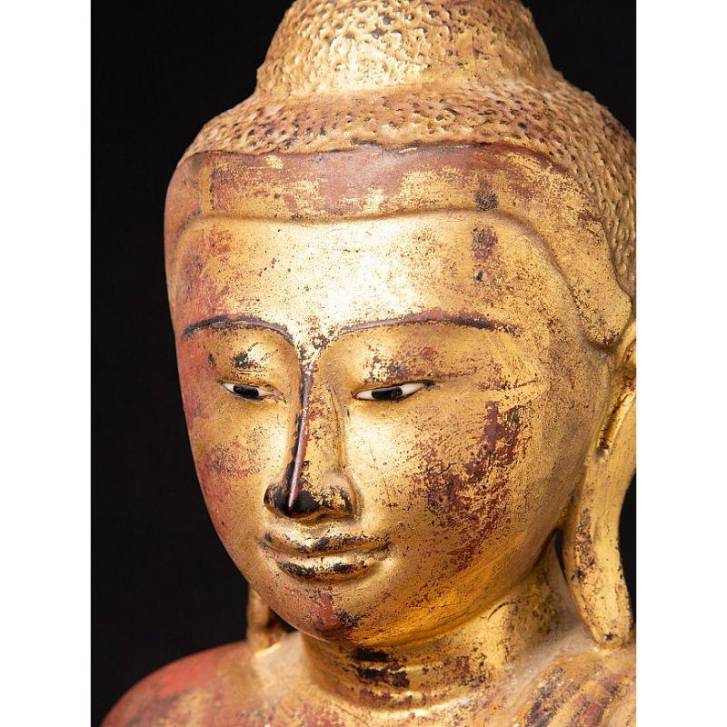 Antique bronze Mandalay Buddha statue from Burma  Original Buddhas For Sale 6