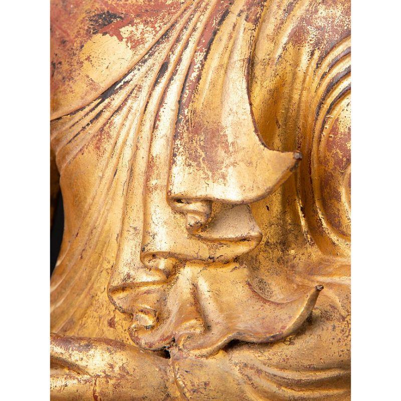 Antique bronze Mandalay Buddha statue from Burma  Original Buddhas For Sale 7