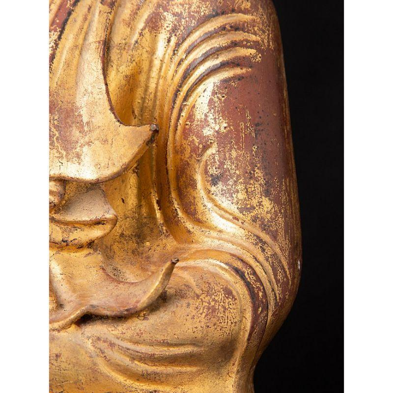 Antique bronze Mandalay Buddha statue from Burma  Original Buddhas For Sale 8