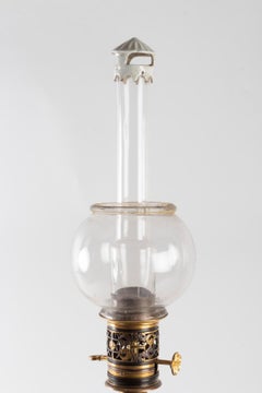 Antique Bronze Ming Vase, Pumped Up by Edouard Lièvre in Oil Lamp