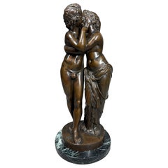 Antique bronze model of Cupid and Psyche after The Antique