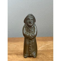 Antique Bronze Monk Sculpture