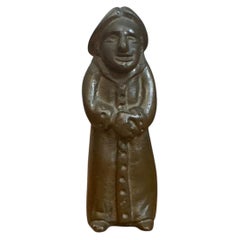 Antique Bronze Monk Sculpture