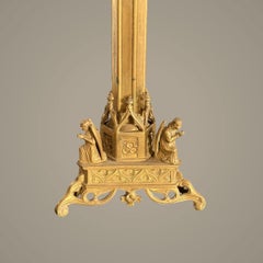 Antique Bronze Neo-Gothic candlestick