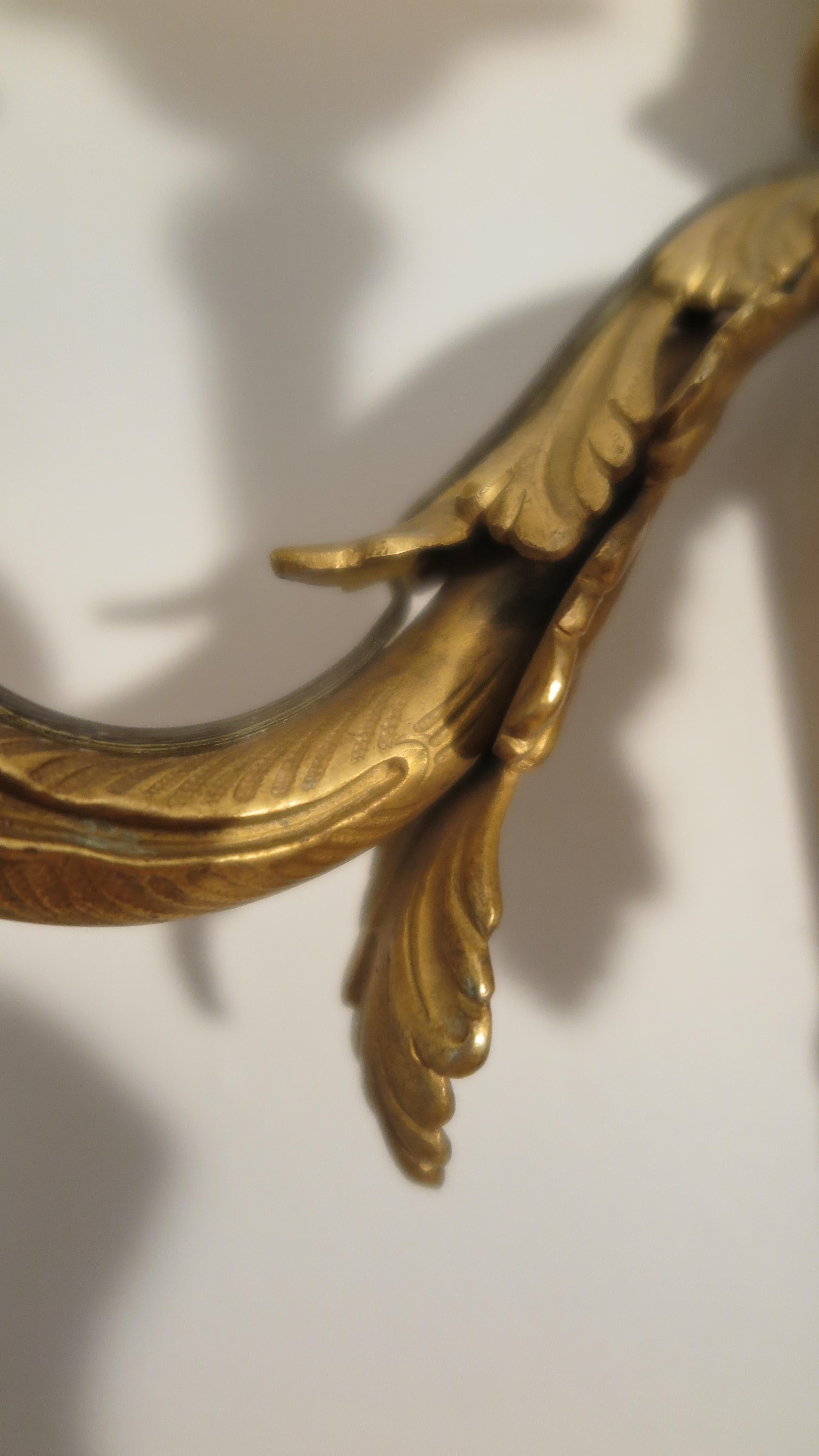 Antique Bronze Neoclassical Bronze Sconces In Good Condition In New York, NY