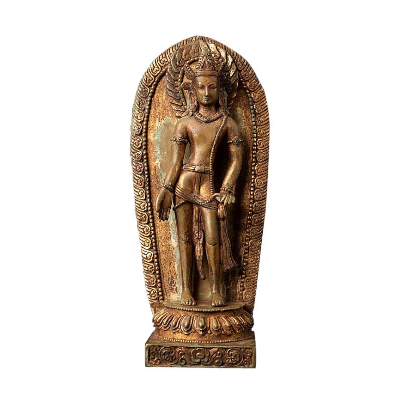 Bronze Nepali Bodhisattva Statue from Nepal For Sale at 1stDibs