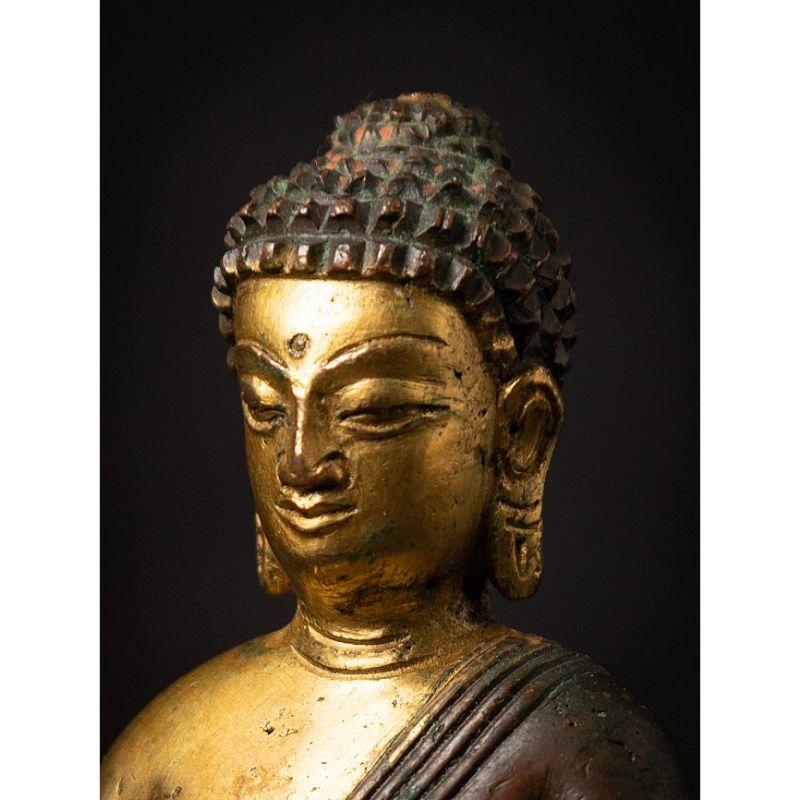 Antique Bronze Nepali Buddha Statue from Nepal For Sale 7