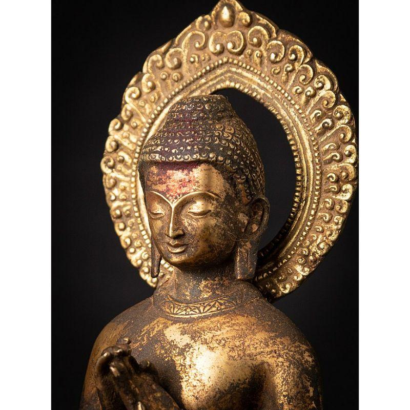 Antique Bronze Nepali Buddha Statue from Nepal For Sale 7