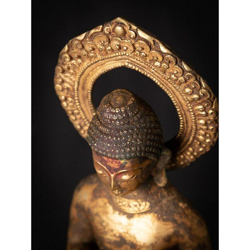 Antique Bronze Nepali Buddha Statue from Nepal For Sale 9