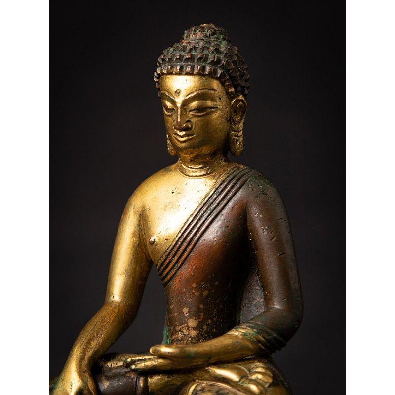 Antique Bronze Nepali Buddha Statue from Nepal For Sale 10