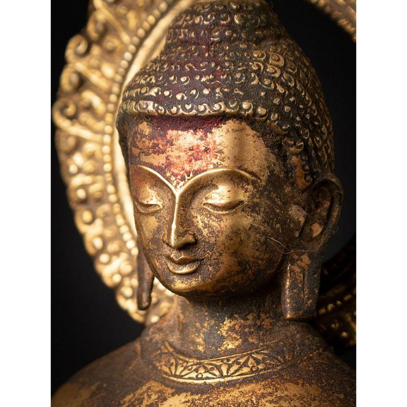Antique Bronze Nepali Buddha Statue from Nepal For Sale 13